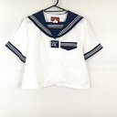 コスプレ セーラー服 上着 4L 大きいサイズ 白3本線 女子 学生服 中学 高校 白 制服 中古 GM2029