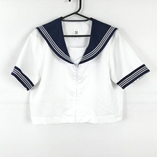コスプレ セーラー服 上着 大きいサイズ 特大 白3本線 女子 学生服 中学 高校 白 制服 中古 GM2031 コスプレ セーラー服 上着 大きいサイズ 特大 白3本線 女子 学生服 中学 高校 白 制服 中古 GM2031