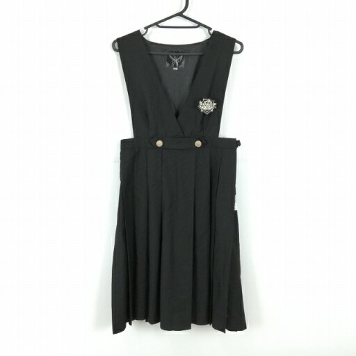 コスプレ ジャンパースカート M ウエスト70 女子 学生服 中学 高校 黒 制服 中古 GM2039 コスプレ ジャンパースカート M ウエスト70 女子 学生服 中学 高校 黒 制服 中古 GM2039