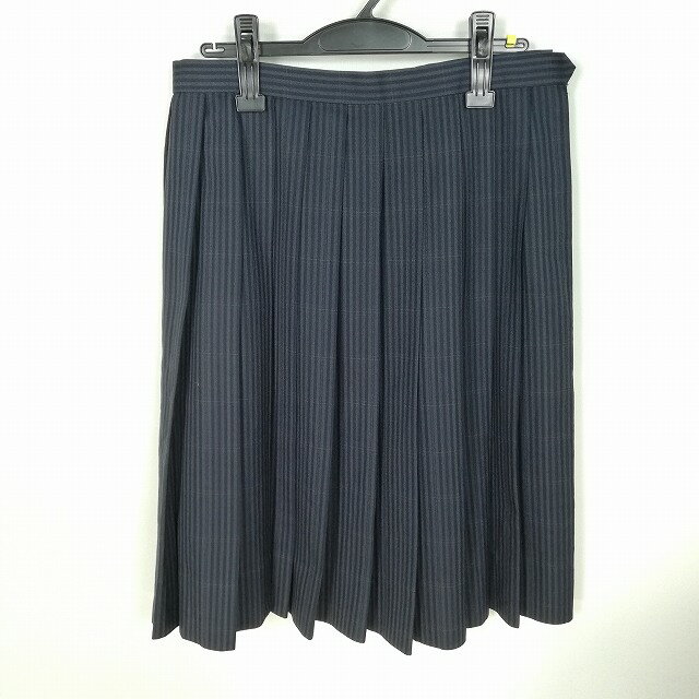 スクールスカート 冬物 w69-丈62 チェック 中学 高校 プリーツ 学生服 制服 女子 中古 HK1215