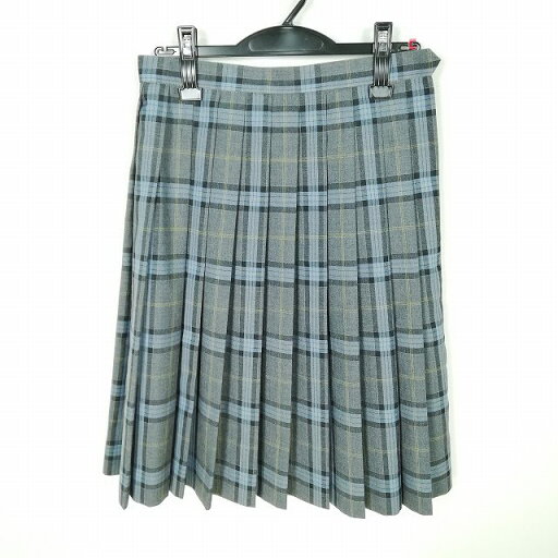 スクールスカート 夏物 w63-丈59 チェック 中学 高校 プリーツ 学生服 制服 女子 中古 HK6071 スクールスカート 夏物 w63-丈59 チェック 中学 高校 プリーツ 学生服 制服 女子 中古 HK6071