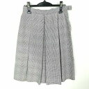 スクールスカート 夏物 w69-丈64 チェック 中学 高校 プリーツ 学生服 制服 女子 中古 HK6082