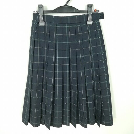 スクールスカート 夏物 w60-丈60 チェック 中学 高校 プリーツ 学生服 制服 女子 中古 HK6086 スクールスカート 夏物 w60-丈60 チェック 中学 高校 プリーツ 学生服 制服 女子 中古 HK6086