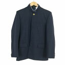 学生服 学ラン 170A 男子 富士ヨット 上着 ウール混 学校指定制服 ラウンドカラー サージ 紺 中古 ランクB a3 JJ6537