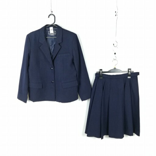 ブレザー スカート 上下2点セット 165A 冬物 女子 学生服 中学 高校 紺 制服 中古 ランクB NA3311 ブレザー スカート 上下2点セット 165A 冬物 女子 学生服 中学 高校 紺 制服 中古 ランクB NA3311