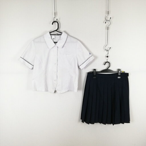 ブラウス スカート 上下2点セット L 大きいサイズ 夏物 女子 学生服 福岡小郡高校 白 制服 中古 ランクC NA5929 ブラウス スカート 上下2点セット L 大きいサイズ 夏物 女子 学生服 福岡小郡高校 白 制服 中古 ランクC NA5929