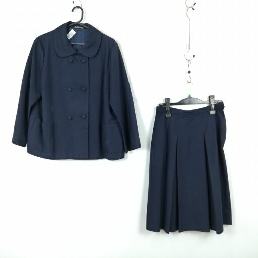 ジャケット スカート 上下2点セット 大きいサイズ 特大 冬物 女子 学生服 中学 高校 紺 制服 中古 ランクC NA8344 ジャケット スカート 上下2点セット 大きいサイズ 特大 冬物 女子 学生服 中学 高校 紺 制服 中古 ランクC NA8344
