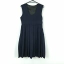 ジャンパースカート バスト82 ウエスト72 冬物 女子 学生服 中学 高校 紺 制服 中古 ランクC NA9060