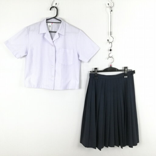 ブラウス スカート 上下2点セット 富士ヨット 夏物 女子 学生服 中学 高校 白 制服 中古 ランクC EY6337 ブラウス スカート 上下2点セット 富士ヨット 夏物 女子 学生服 中学 高校 白 制服 中古 ランクC EY6337