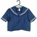 コスプレ セーラー服 上着 L 白3本線 女子 学生服 中学 高校 紺 制服 中古 GM1667