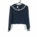 コスプレ セーラー服 上着 白3本線 女子 学生服 中学 高校 紺 制服 中古 GM1928