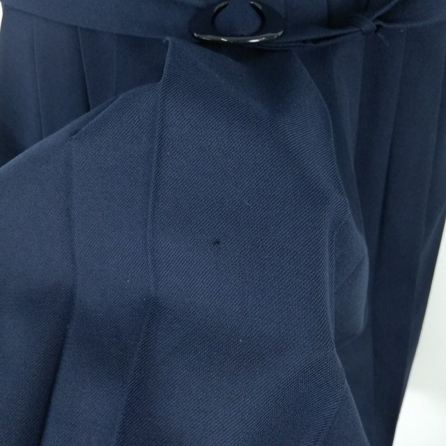 ジャンパースカート 紐タイ バスト88 ウエスト74 冬物 女子 学生服 中学 高校 紺 制服 中古 ランクC NA4983