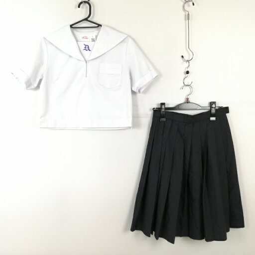 セーラー服 スカート 上下2点セット 165A カンコー 夏物 白3本線 女子 学生服 兵庫大白書中学 白 制服 中古 ランクB EY1998 セーラー服 スカート 上下2点セット 165A カンコー 夏物 白3本線 女子 学生服 兵庫大白書中学 白 制服 中古 ランクB EY1998