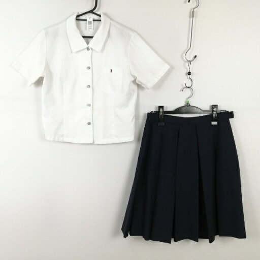 ブラウス スカート 上下2点セット M 富士ヨット 夏物 女子 学生服 兵庫福崎高校 白 制服 中古 ランクC EY2000 ブラウス スカート 上下2点セット M 富士ヨット 夏物 女子 学生服 兵庫福崎高校 白 制服 中古 ランクC EY2000