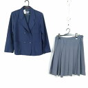 ブレザー スカート 上下2点セット 165A 冬物 女子 学生服 中学 高校 紺 制服 中古 ランクC EY3065