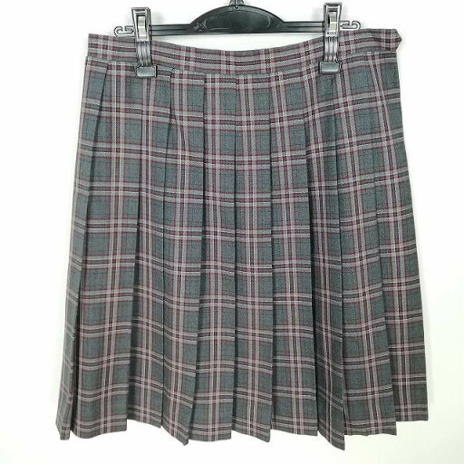 スクールスカート 大きいサイズ 冬物 w75-丈59 チェック 中学 高校 プリーツ 学生服 制服 女子 中古 HK6109 スクールスカート 大きいサイズ 冬物 w75-丈59 チェック 中学 高校 プリーツ 学生服 制服 女子 中古 HK6109