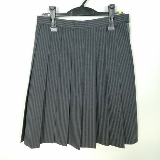 スクールスカート 冬物 w69-丈58 ストライプ 中学 高校 プリーツ 学生服 制服 女子 中古 HK6115 スクールスカート 冬物 w69-丈58 ストライプ 中学 高校 プリーツ 学生服 制服 女子 中古 HK6115