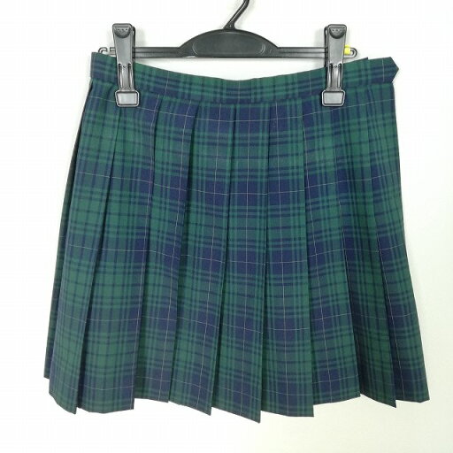 スクールスカート 夏物 w69-丈45 チェック 中学 高校 ミニ丈 プリーツ 学生服 制服 女子 中古 HK6124 スクールスカート 夏物 w69-丈45 チェック 中学 高校 ミニ丈 プリーツ 学生服 制服 女子 中古 HK6124