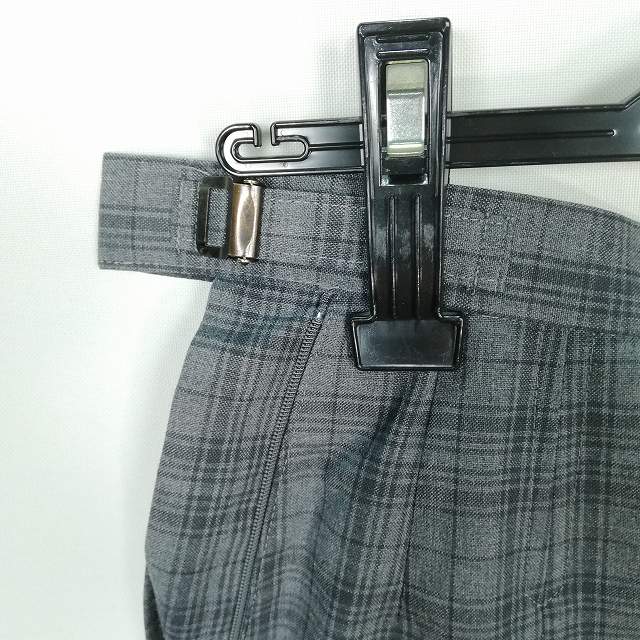 スクールスカート 夏物 w63-丈57 チェック 中学 高校 プリーツ 学生服 制服 女子 中古 HK6211