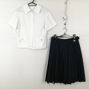 ブラウス スカート 上下2点セット S 夏物 女子 学生服 中学 高校 白 制服 中古 ランクC EY2202