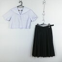 セーラー服 スカート 上下2点セット 大きいサイズ カンコー 夏物 白3本線 女子 学生服 中学 高校 白 制服 中古 ランクC EY2211