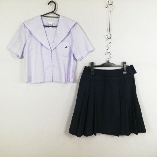 セーラー服 スカート 上下2点セット 165A 大きいサイズ 夏物 女子 学生服 高知小津高校 白 制服 中古 ランクC EY2214 セーラー服 スカート 上下2点セット 165A 大きいサイズ 夏物 女子 学生服 高知小津高校 白 制服 中古 ランクC EY2214