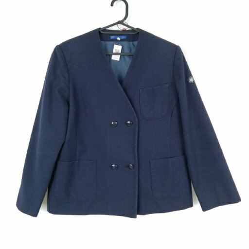 イートン 上着 大きいサイズ 冬物 女子 学生服 佐賀白石中学 紺 制服 中古 ランクC EY2328 イートン 上着 大きいサイズ 冬物 女子 学生服 佐賀白石中学 紺 制服 中古 ランクC EY2328