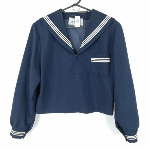 セーラー服 上着 175A 大きいサイズ 特大 冬物 白3本線 女子 学生服 中学 高校 紺 制服 中古 ランクC EY3311 セーラー服 上着 175A 大きいサイズ 特大 冬物 白3本線 女子 学生服 中学 高校 紺 制服 中古 ランクC EY3311
