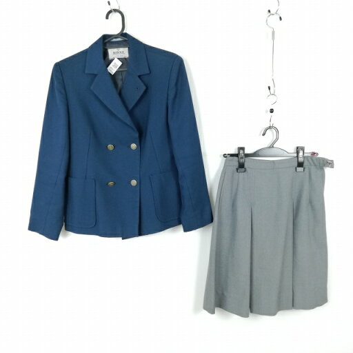 ブレザー スカート 上下2点セット 冬物 女子 学生服 神奈川永田中学 花紺 制服 中古 ランクC NA9629 ブレザー スカート 上下2点セット 冬物 女子 学生服 神奈川永田中学 花紺 制服 中古 ランクC NA9629