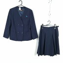 イートン スカート 上下2点セット 170A 大きいサイズ カンコー 冬物 女子 学生服 中学 高校 紺 制服 中古 ランクC EY3494