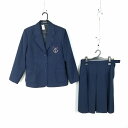 ブレザー スカート 上下2点セット 160A 冬物 女子 学生服 東京三沢中学 紺 制服 中古 ランクC EY3797