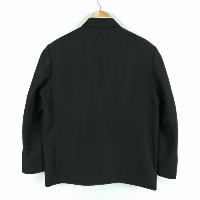 学生服 学ラン 170B 男子 トンボ 上着 丸洗い可 ウール混 ラウンドカラー カシドス 黒 中古 ランクB a3 JJ6546