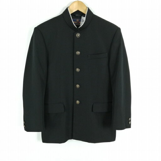 学生服 学ラン 165A 男子 上着 丸洗い可 ウール混 ラウンドカラー カシドス 黒 中古 ランクC a3 JJ6548 学生服 学ラン 165A 男子 上着 丸洗い可 ウール混 ラウンドカラー カシドス 黒 中古 ランクC a3 JJ6548