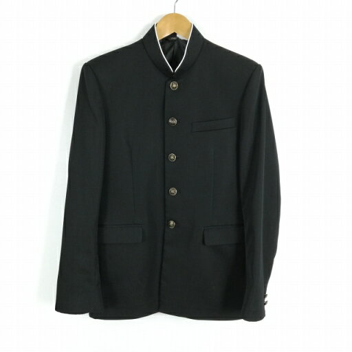 学生服 学ラン 165A 男子 上着 丸洗い可 ウール混 ラウンドカラー カシドス 黒 中古 ランクC a3 JJ6554 学生服 学ラン 165A 男子 上着 丸洗い可 ウール混 ラウンドカラー カシドス 黒 中古 ランクC a3 JJ6554