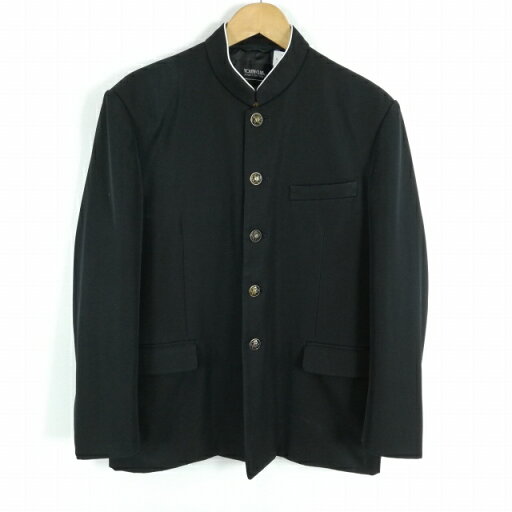 学生服 学ラン 170A 男子 上着 丸洗い可 ウール混 標準型学生服 ラウンドカラー カシドス 黒 中古 ランクC a3 JJ6560 学生服 学ラン 170A 男子 上着 丸洗い可 ウール混 標準型学生服 ラウンドカラー カシドス 黒 中古 ランクC a3 JJ6560