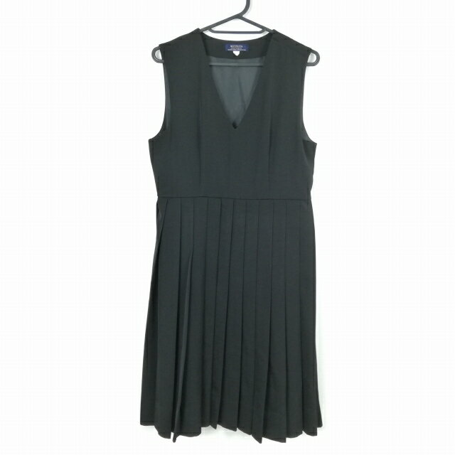 ジャンパースカート バスト86 ウエスト72 冬物 女子 学生服 中学 高校 黒 制服 中古 ランクC NA8040