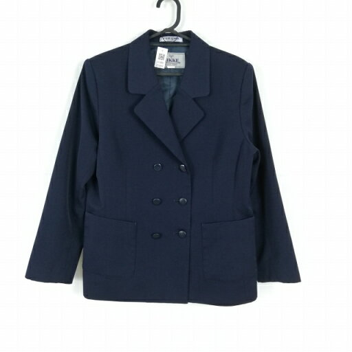 ブレザー 上着 冬物 女子 学生服 中学 高校 紺 制服 中古 ランクC EY3888 ブレザー 上着 冬物 女子 学生服 中学 高校 紺 制服 中古 ランクC EY3888