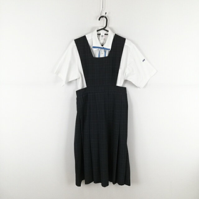ジャンパースカート 紐タイ ウエスト78 夏物 女子 学生服 中学 高校 制服 中古 ランクB EY4404