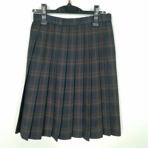 スクールスカート 冬物 w60-丈57 チェック 中学 高校 プリーツ 学生服 制服 女子 中古 HK7146 スクールスカート 冬物 w60-丈57 チェック 中学 高校 プリーツ 学生服 制服 女子 中古 HK7146