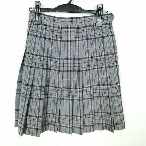 スクールスカート 夏物 w66-丈51 チェック 中学 高校 プリーツ 学生服 制服 女子 中古 HK7183 スクールスカート 夏物 w66-丈51 チェック 中学 高校 プリーツ 学生服 制服 女子 中古 HK7183