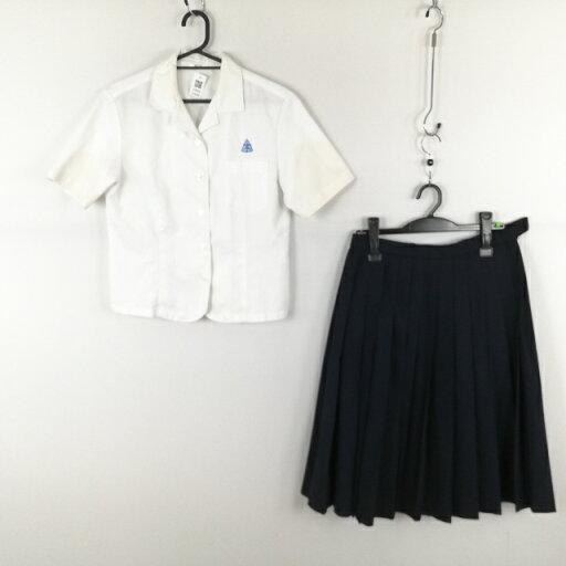 ブラウス スカート 上下2点セット M 富士ヨット 夏物 女子 学生服 福岡築上西高校 白 制服 中古 ランクC EY4556 ブラウス スカート 上下2点セット M 富士ヨット 夏物 女子 学生服 福岡築上西高校 白 制服 中古 ランクC EY4556