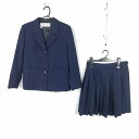 ブレザー スカート 上下2点セット 165A トンボ 冬物 女子 学生服 中学 高校 紺 制服 中古 ランクC EY4581