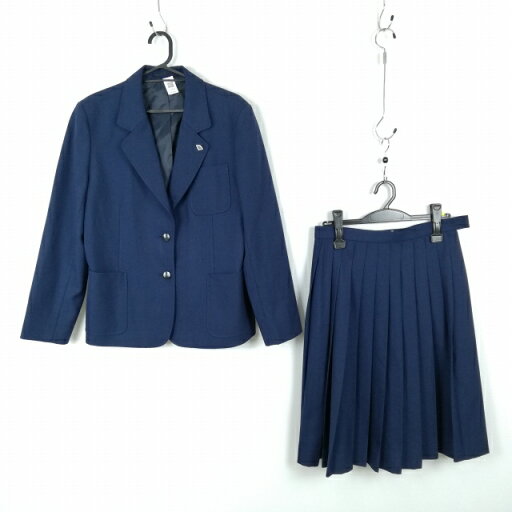 ブレザー スカート 上下2点セット 170A 大きいサイズ 冬物 女子 学生服 神奈川金目中学 花紺 制服 中古 ランクB EY4841 ブレザー スカート 上下2点セット 170A 大きいサイズ 冬物 女子 学生服 神奈川金目中学 花紺 制服 中古 ランクB EY4841