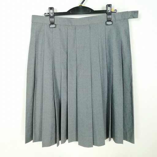 スクールスカート 大きいサイズ 冬物 w80-丈63 グレー 中学 高校 プリーツ 学生服 制服 女子 中古 HK3095 スクールスカート 大きいサイズ 冬物 w80-丈63 グレー 中学 高校 プリーツ 学生服 制服 女子 中古 HK3095