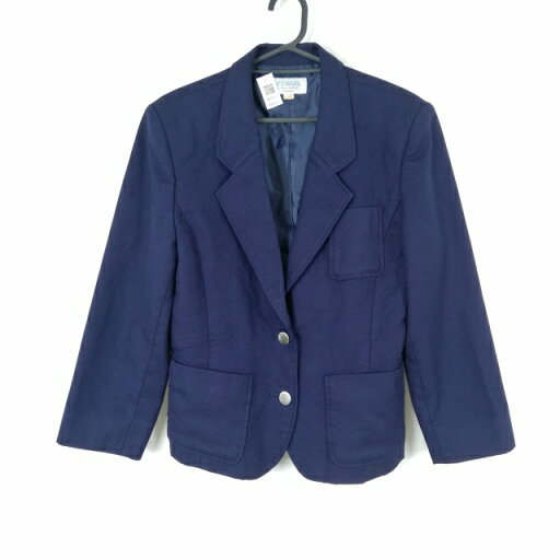 ブレザー 上着 冬物 女子 学生服 中学 高校 紺 制服 中古 ランクC NA0923 ブレザー 上着 冬物 女子 学生服 中学 高校 紺 制服 中古 ランクC NA0923