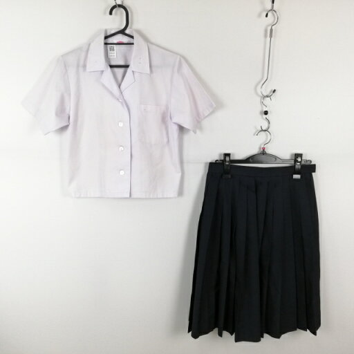 ブラウス スカート 上下2点 トンボ 夏物 女子 学生服 中学 高校 白 制服 中古 ランクC EY5121 ブラウス スカート 上下2点 トンボ 夏物 女子 学生服 中学 高校 白 制服 中古 ランクC EY5121