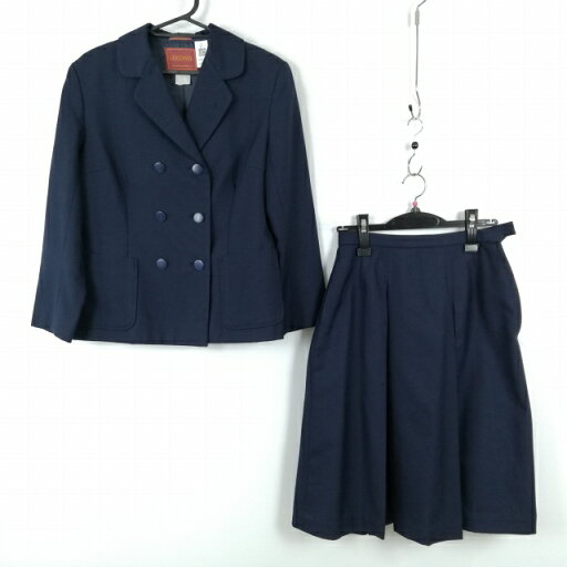 ブレザー スカート 上下2点セット 冬物 女子 学生服 中学 高校 紺 制服 中古 ランクC EY5356 ブレザー スカート 上下2点セット 冬物 女子 学生服 中学 高校 紺 制服 中古 ランクC EY5356