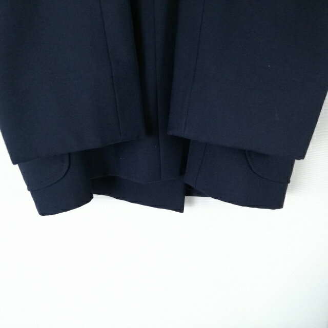 ブレザー スカート 上下2点セット 大きいサイズ 冬物 女子 学生服 中学 高校 紺 制服 中古 ランクC EY5359