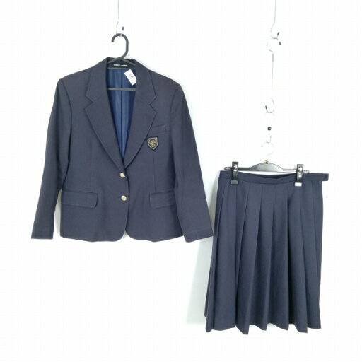 ブレザー スカート 上下2点セット 冬物 女子 学生服 東京日野第一中学 紺 制服 中古 ランクC EY5376 ブレザー スカート 上下2点セット 冬物 女子 学生服 東京日野第一中学 紺 制服 中古 ランクC EY5376