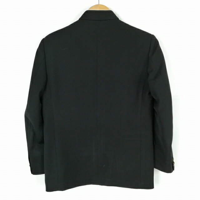 学生服 学ラン 160A 男子 上着 標準型学生服 ラウンドカラー カシドス 黒 中古 ランクC a3 JJ6761